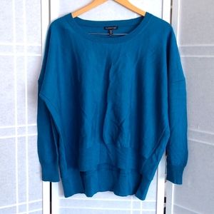 Eileen Fisher 100% merino wool blue- green oversized sweater